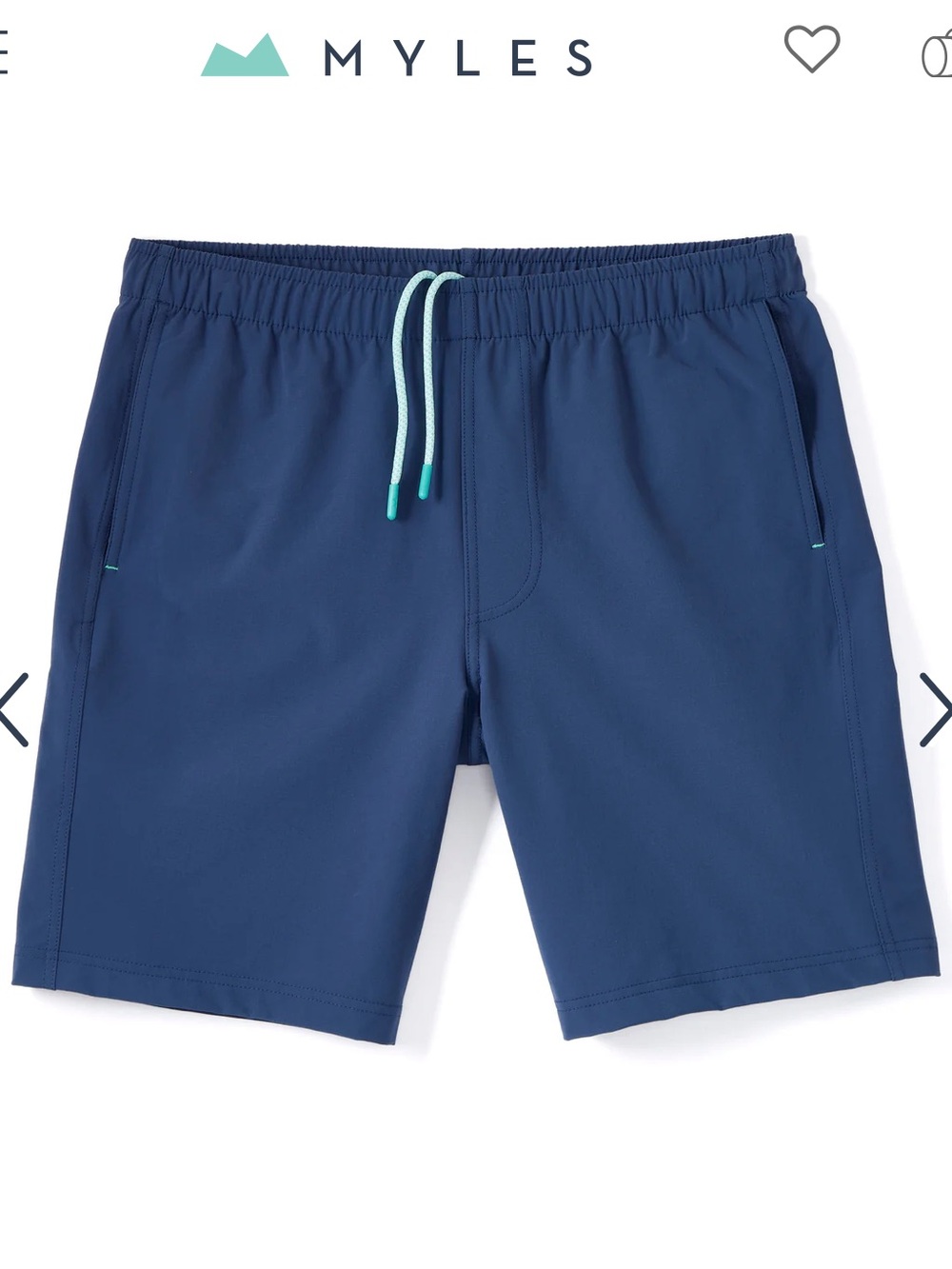 Myles Everyday Men's River blue  Shorts size Large 6”